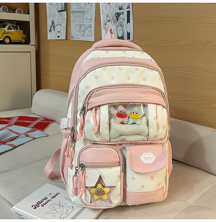 Multi-Pocket Skole Ryggsekk og Tote Bag Sett Skanto