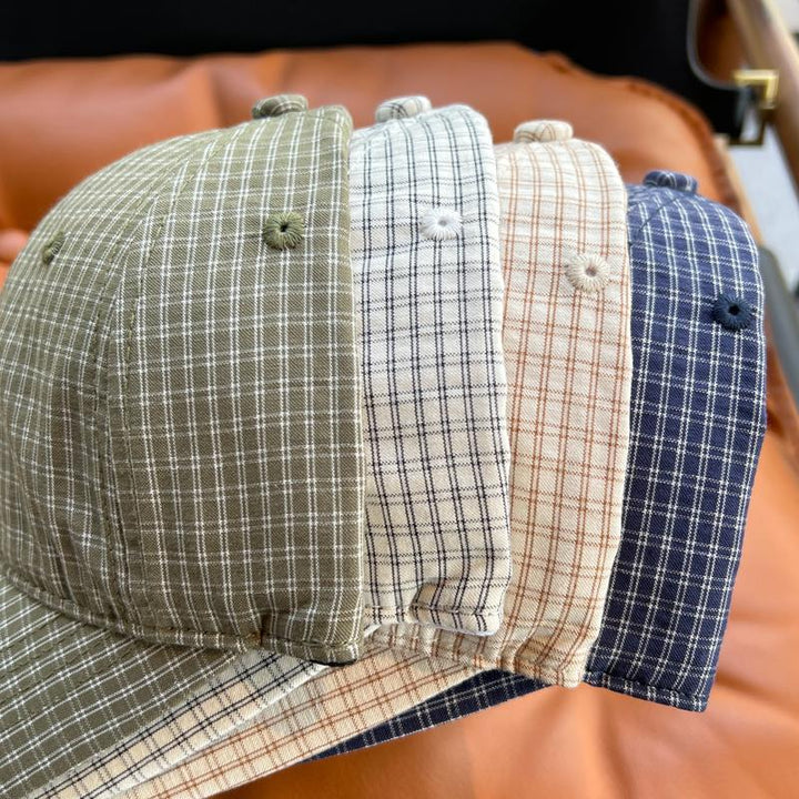 Kvinnenes stilige rutete baseballcap Skanto