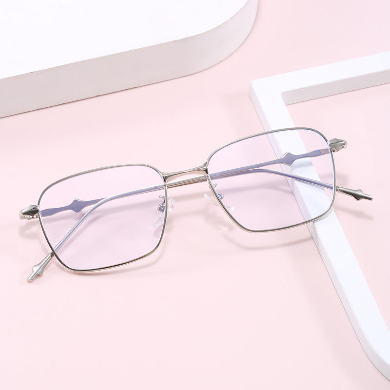 Dame elegant firkantet solbrille med høykvalitets metallramme Skanto