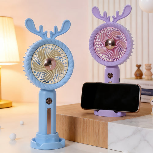Dame Bærbar Håndvifte med Kreativ Gevirdesign Skanto