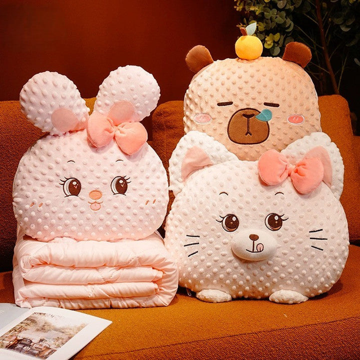 Cuddle Ready Søt Tegneseriepute Teppe | Skanto