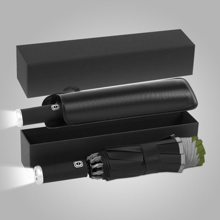 Damer kompakt og innovativ dobbel-trigger-regnparaply Skanto