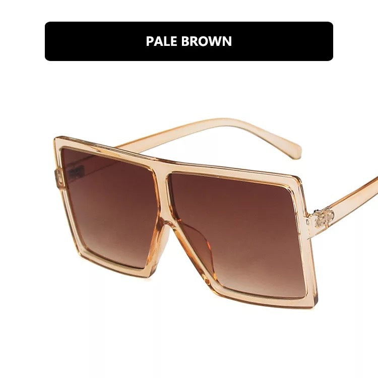 Damer moderne oversized solbrille med transparent ramme og stilige linser Skanto
