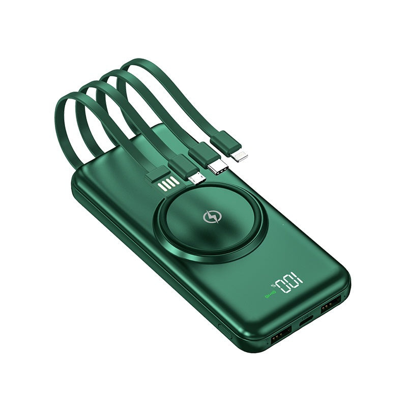 Bærbar Powerbank med intelligent ladeteknologi og integrert kabelsystem Skanto