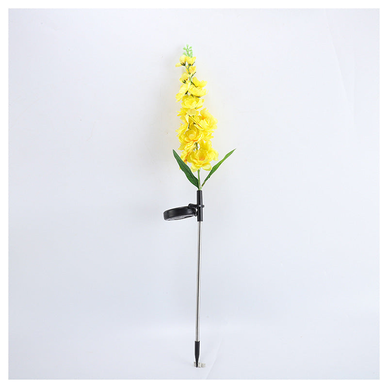 Høy kunstig delphinium blomsterstake med justerbar metallbakke og avtakbar klem Skanto