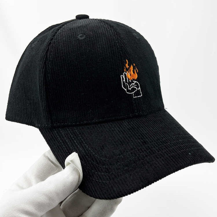 Herre kordfløyel grafisk baseball cap Skanto