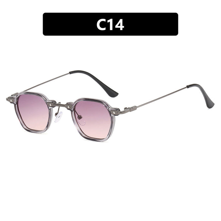 Dame moteriktig solbrille i elegant design med sekskantet ramme Skanto
