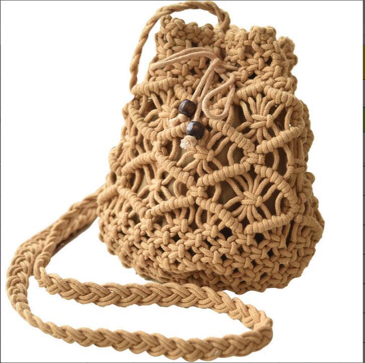 Makramee crossbody bag with decorative pattern Skanto