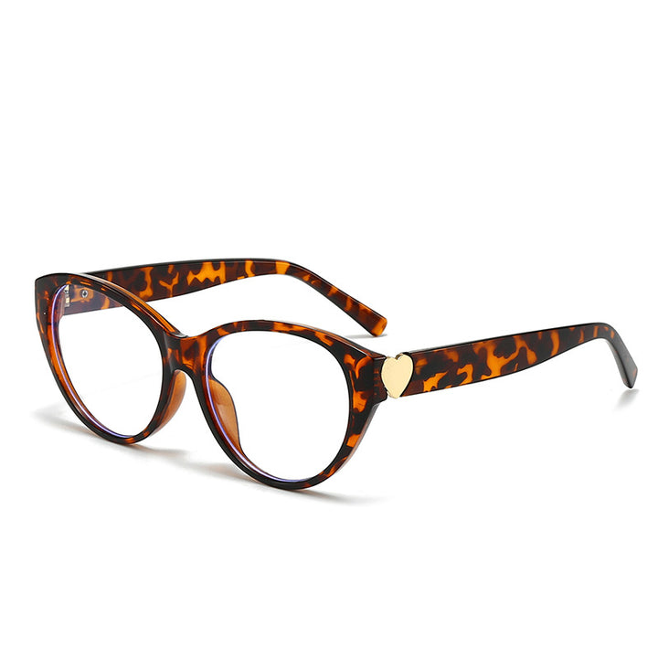 Dame Cat-Eye solbriller med hjerte-motiv Skanto