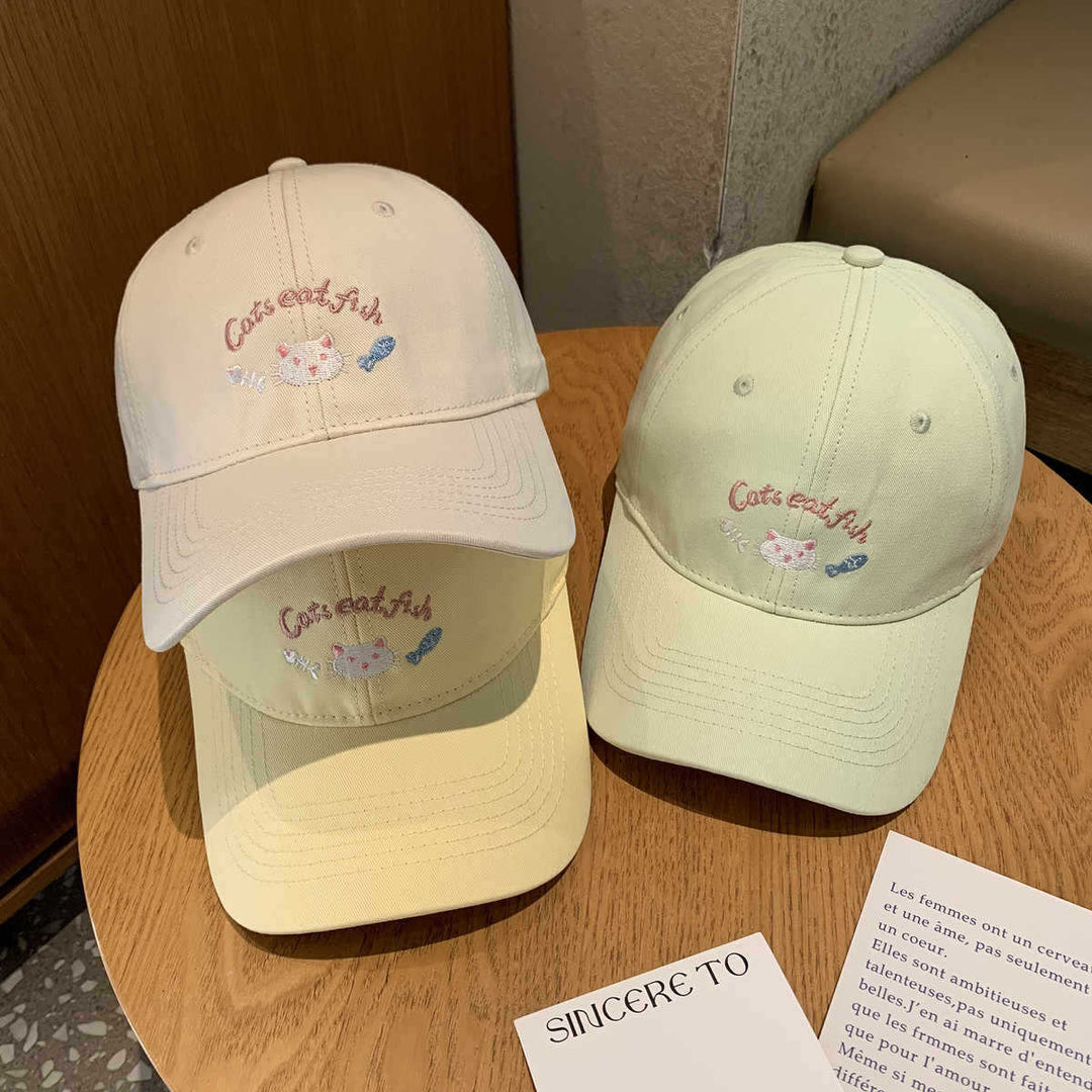 Kvinnebrodert katt-tema baseball cap Skanto