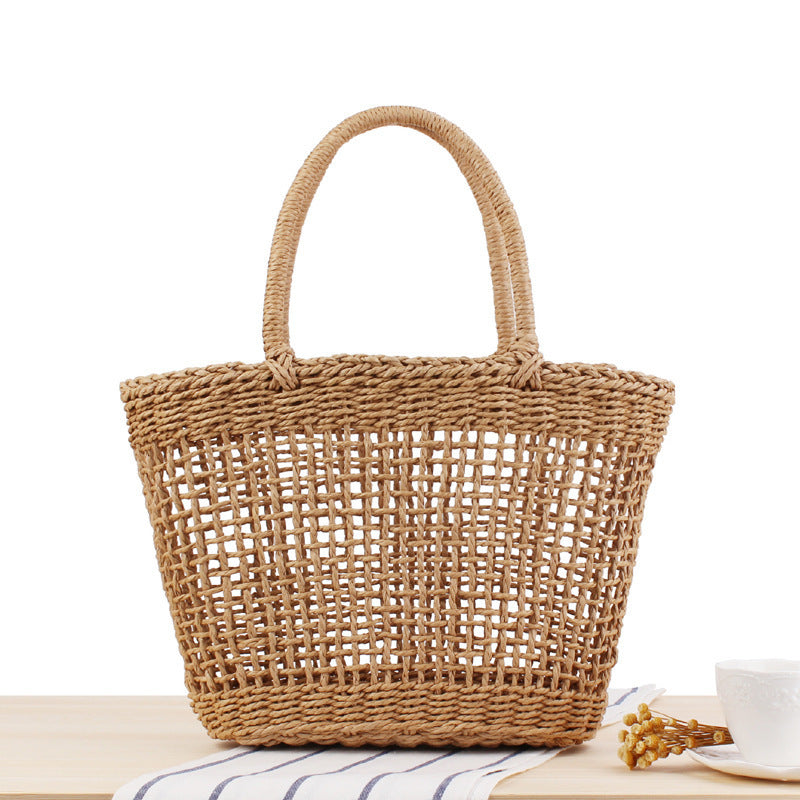 Hand-knotted basket bag in Scandinavian style Skanto