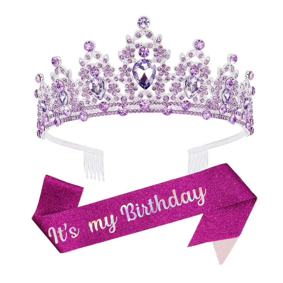 Damer svart dekorert tiara med edelt design Skanto