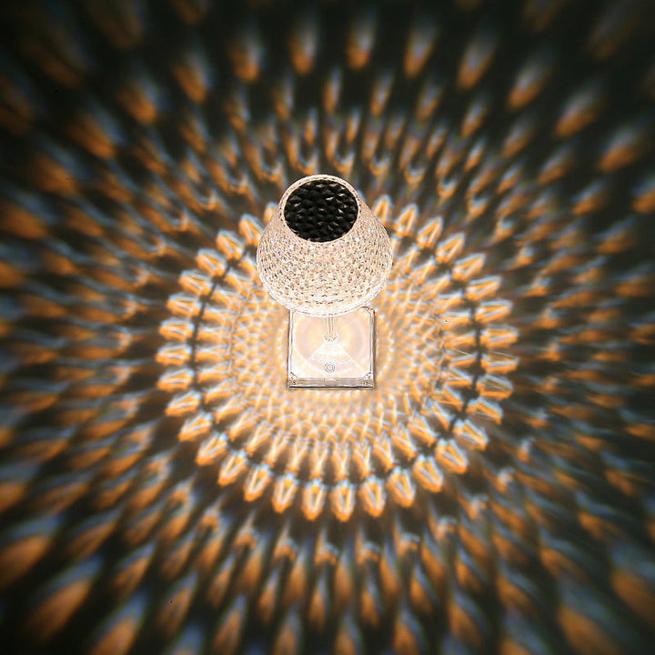 Liesbeth Crystal Lampe – Luksus Bordlampe med USB-ladefunksjon Skanto