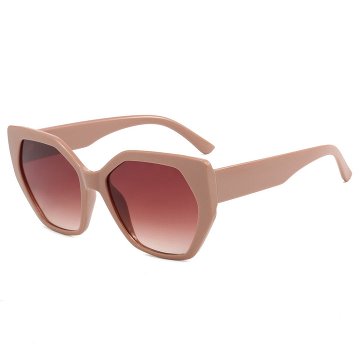 Dame oversized geometrisk solbrille Skanto