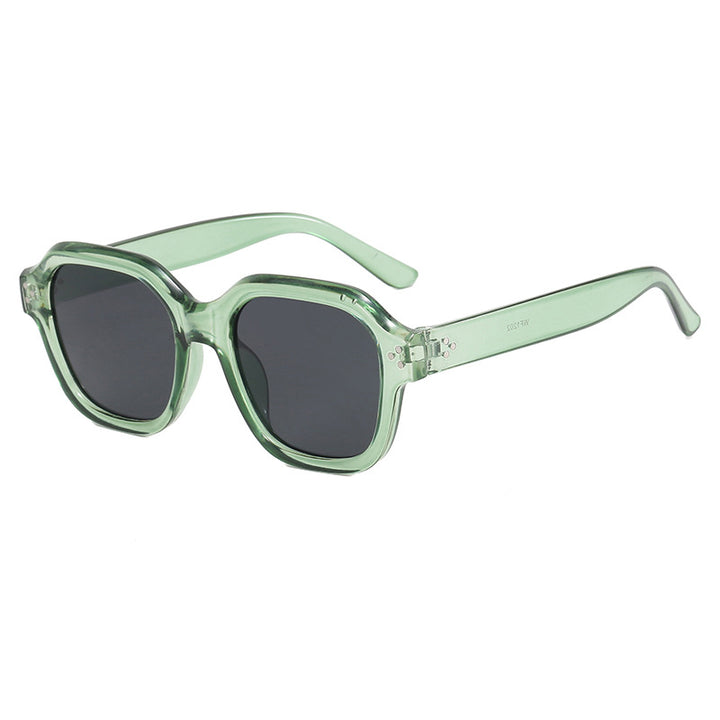 Dame moteriktig firkantet solbrille med speilende glass Skanto