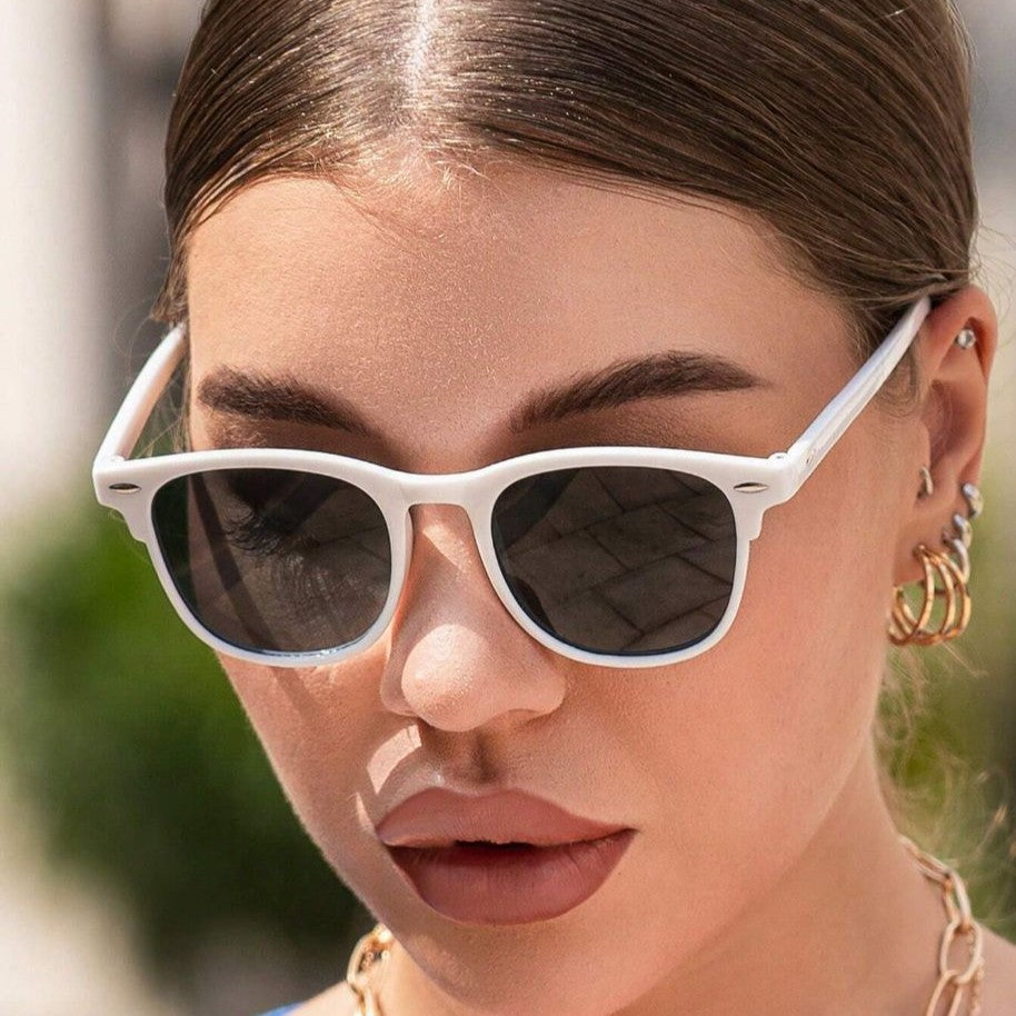 Dame trendy Gjennomsiktig Solbrille Skanto