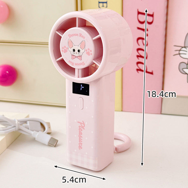 Bærbar Digital Skjerm Mini Vifte Skanto