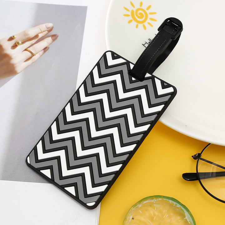 Unisex Chevron Patterned Luggage Tag Skanto