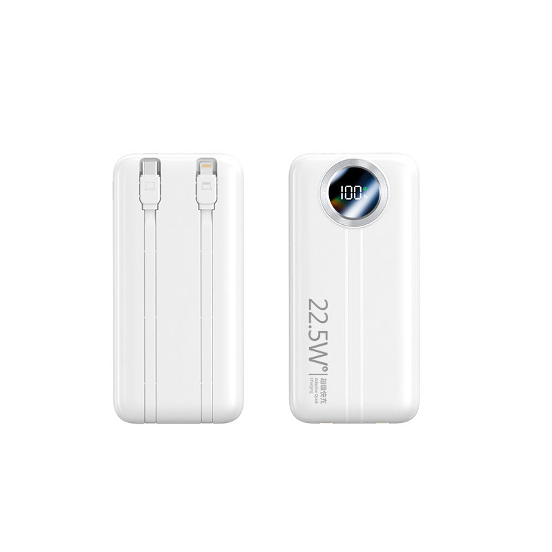 Bærbar powerbank med hurtigladefunksjon og digitalt kapasitetsdisplay Skanto
