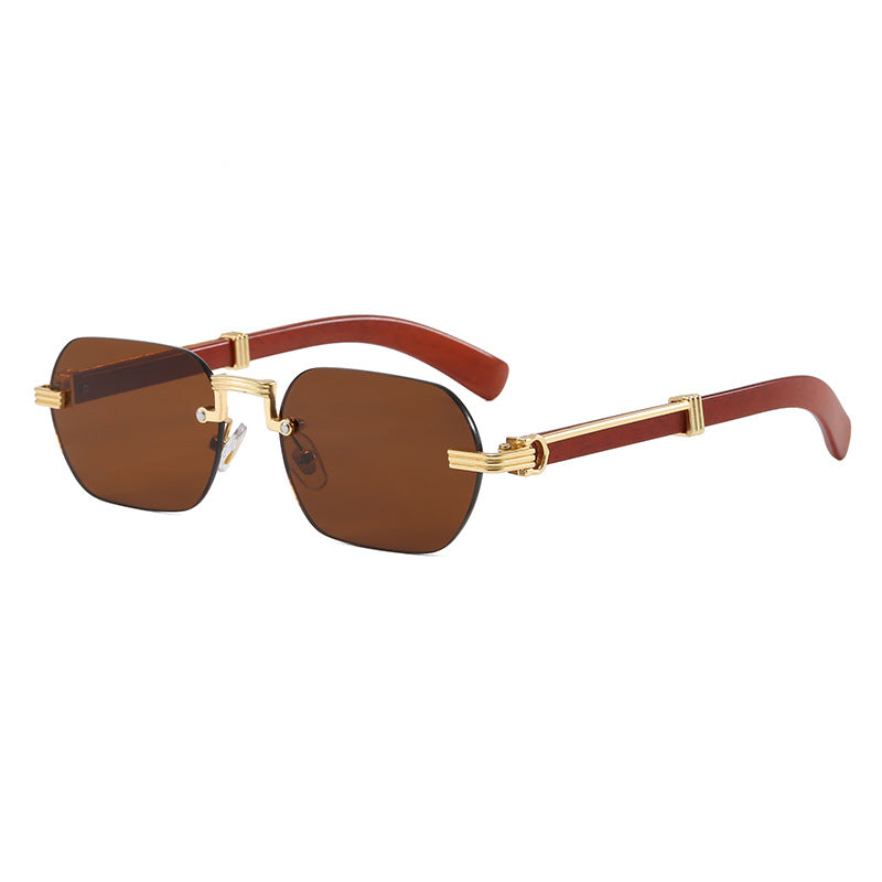 Damer Geometrisk Designer-solbrille med luksuriøs metallramme Skanto