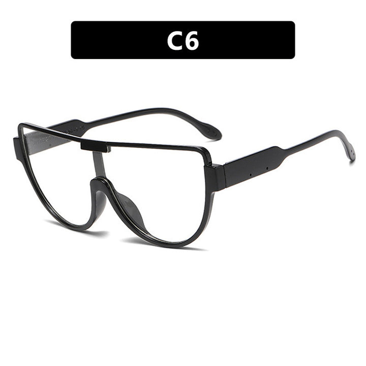 Dame Fashion-solbrille med futuristisk skjold-design Skanto