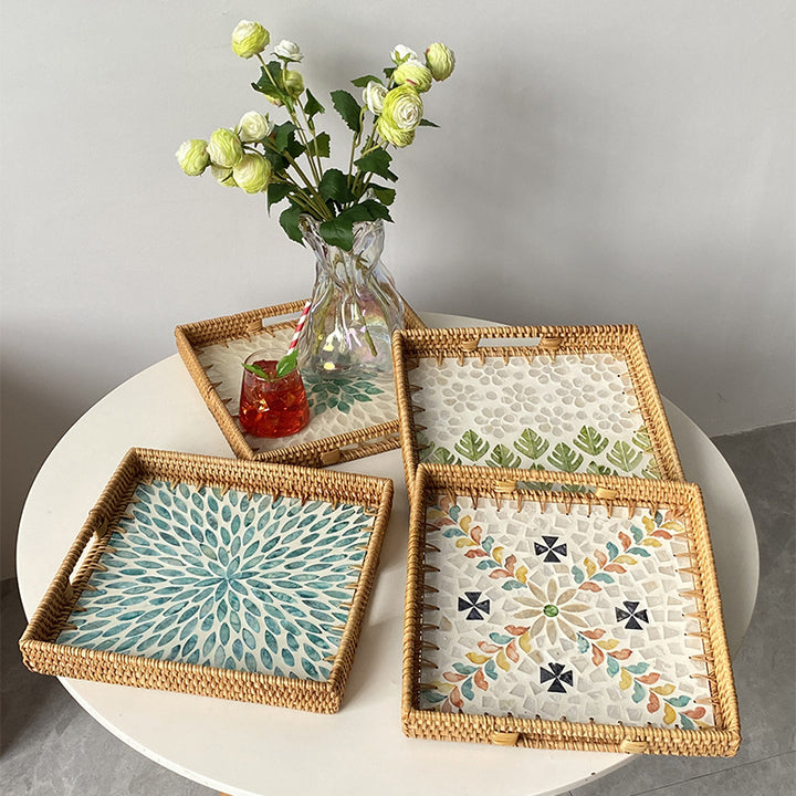 Dame dekorative Mosaikkserveringsfatsett Skanto