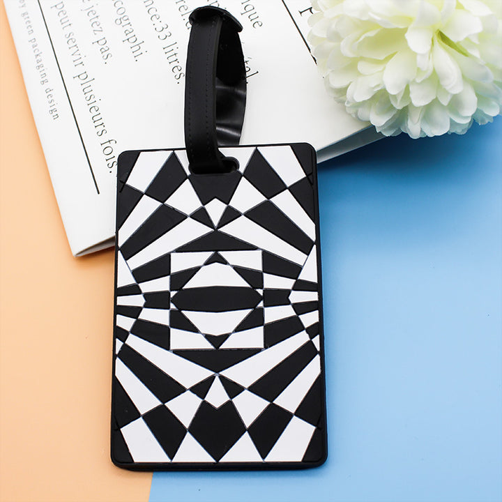 Unisex Geometric Pattern Luggage Tag Skanto