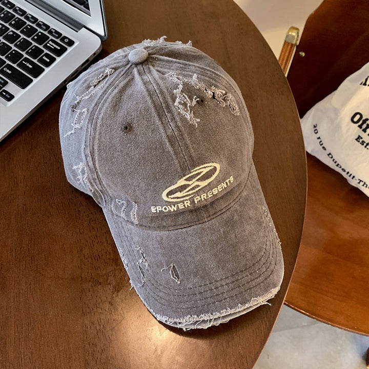 Herre Slitt Denim Baseball Caps Skanto 1784270624