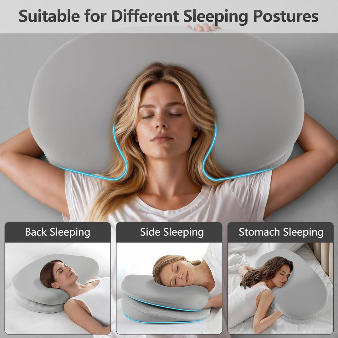 Ergonomisk og tilpassningsdyktig nakkepute Skanto