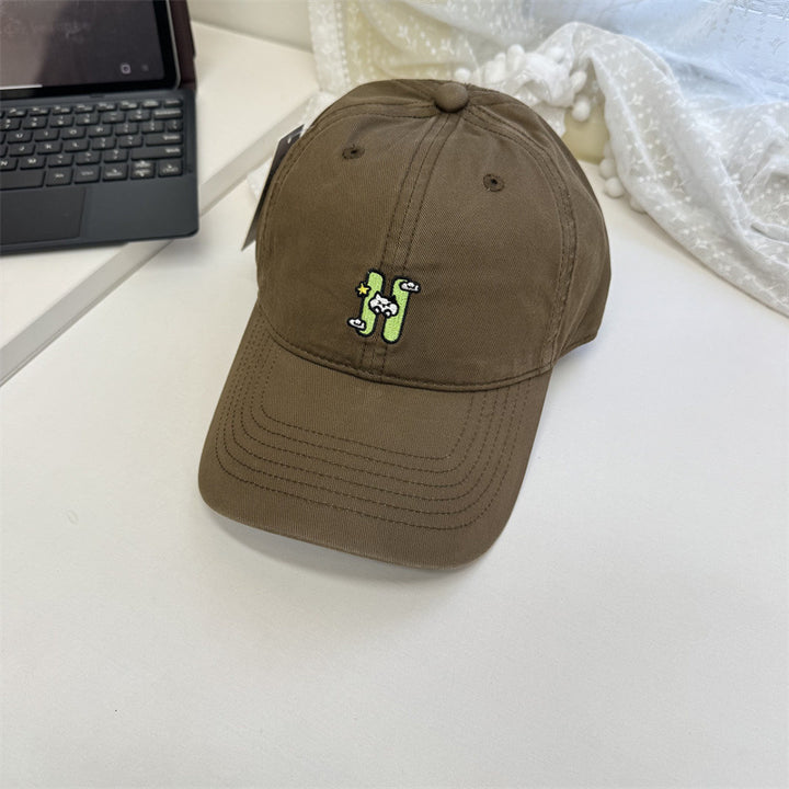 Kvinne Casual Brodert Baseball Caps Skanto