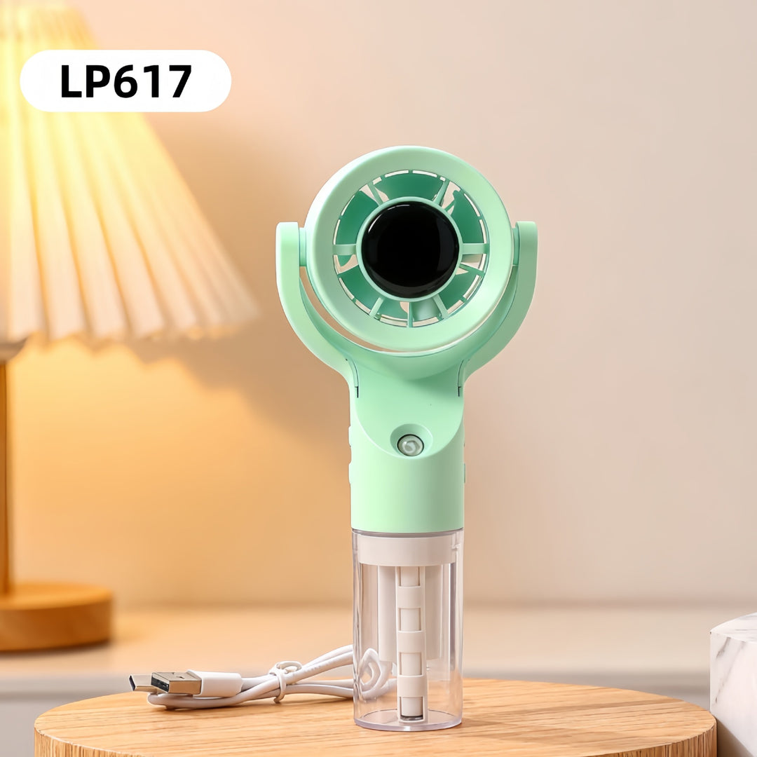 Dame Bærbar spray-håndvifte med USB-ladefunksjon og ergonomisk design Skanto