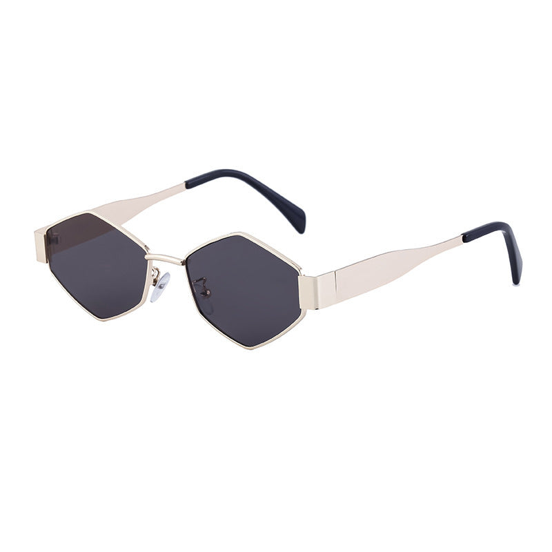 Dame geometrisk solbrille med moderne ramme Skanto