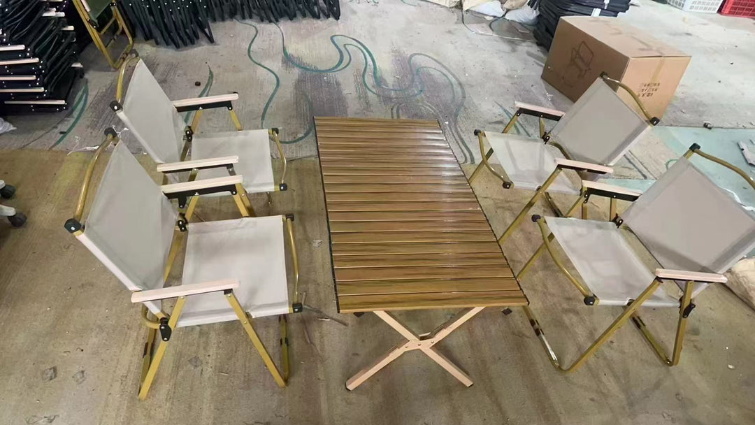 Bærbar Campingbord- og Stolsett Skanto