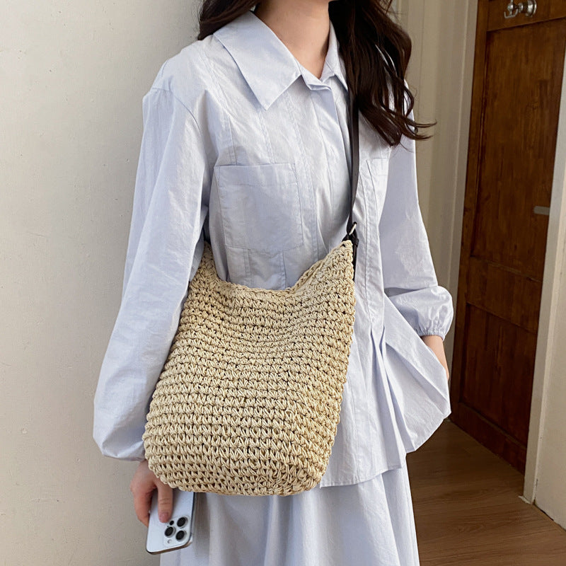Tote bag i flettet materiale Skanto