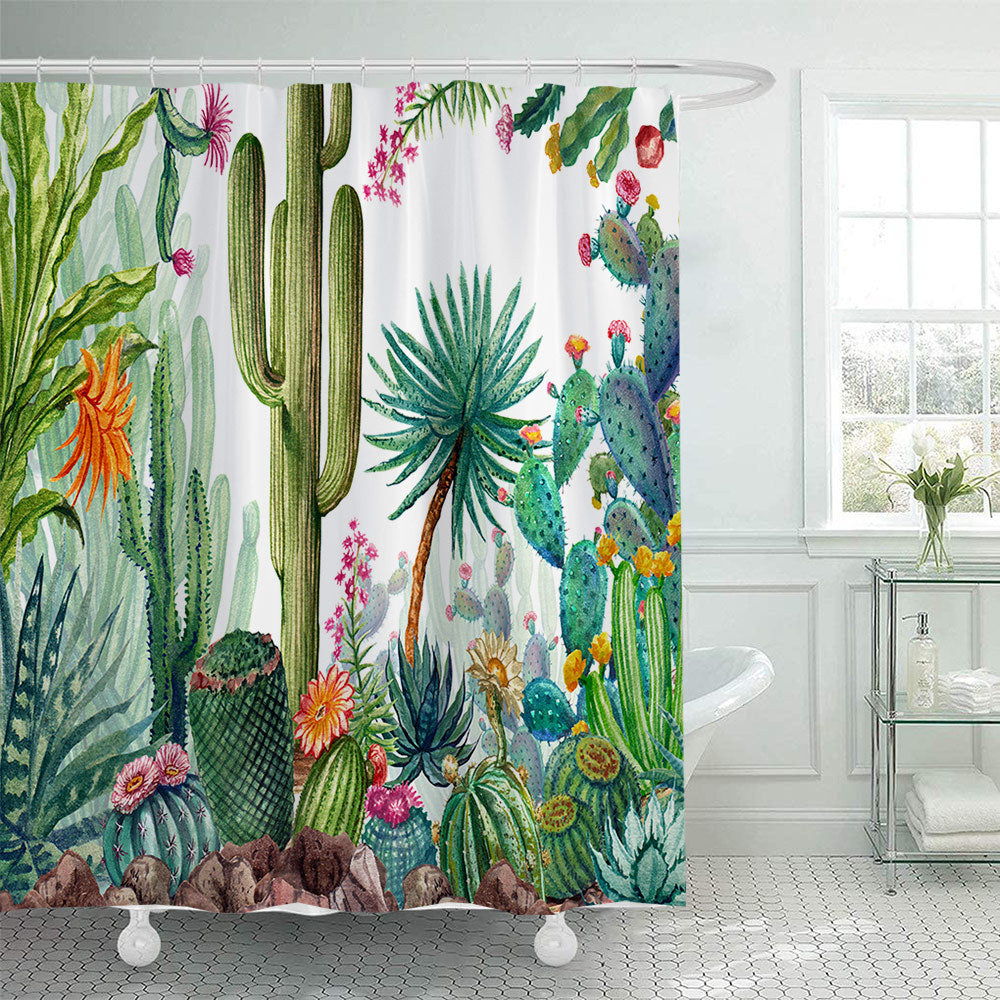 Cactus Garden-tema Duschgardin Skanto