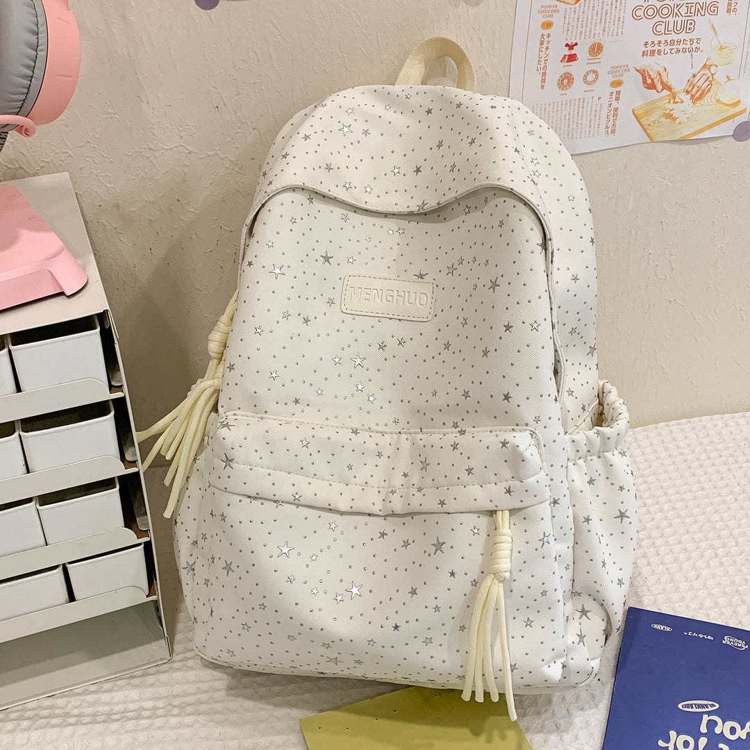 Stjerne-print Casual Skole Rygsekk Skanto