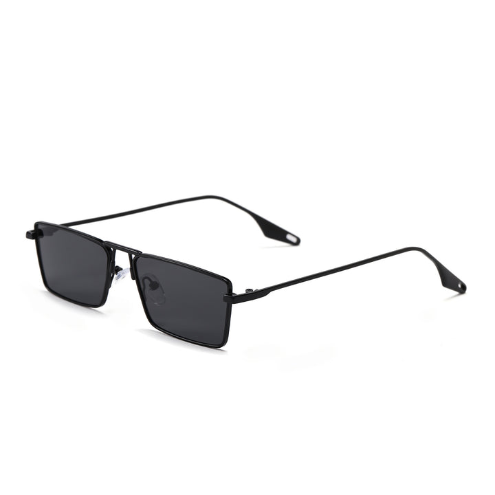 Dame elegant firkantet solbrille med smal metallramme og UV-beskyttelse Skanto