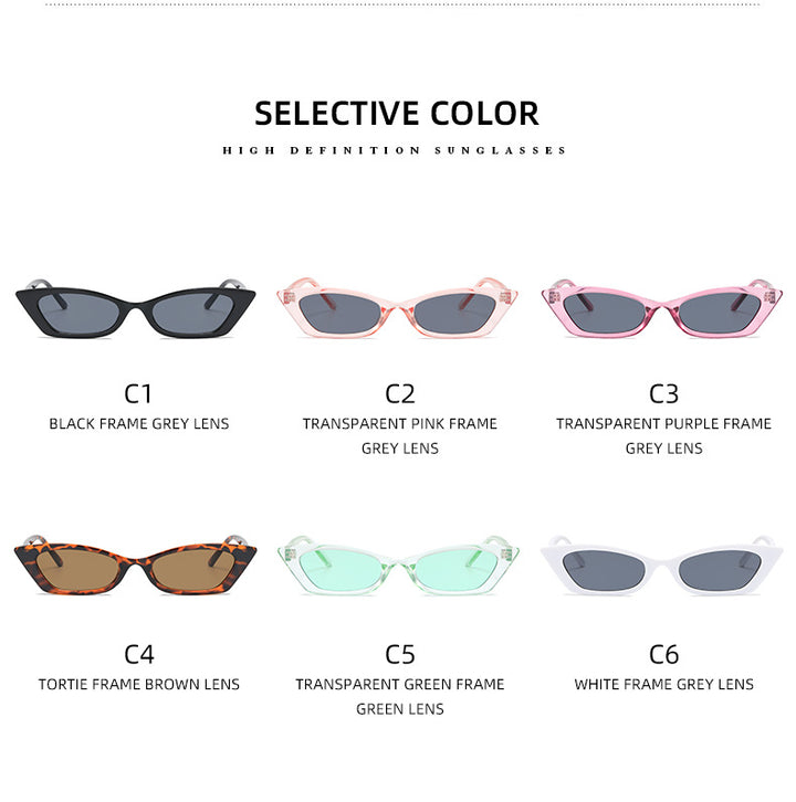 Damer moteriktig Cat-Eye solbrille med transparent ramme Skanto