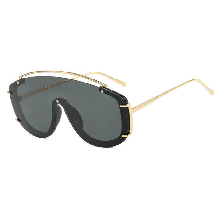 Dame futuristisk oversized solbriller Skanto