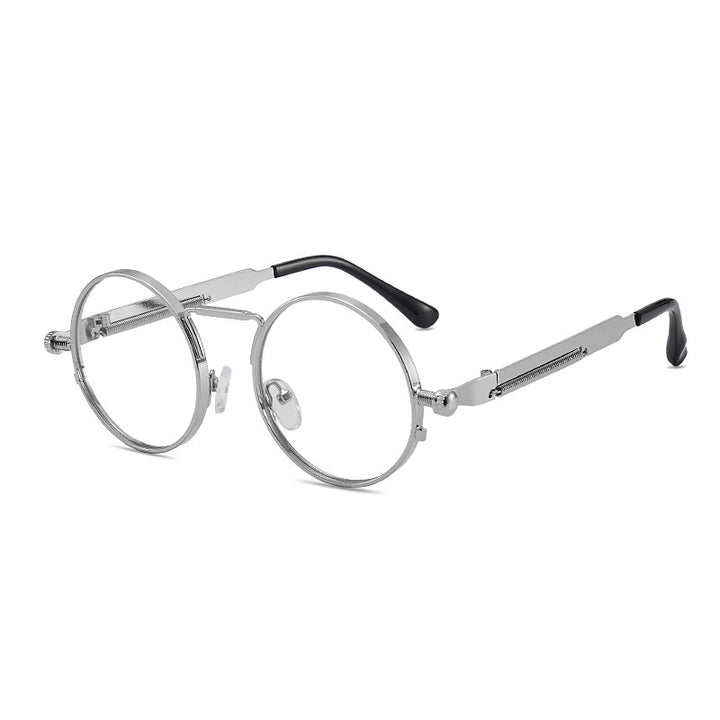 Dame elegant rund metallbrille Skanto