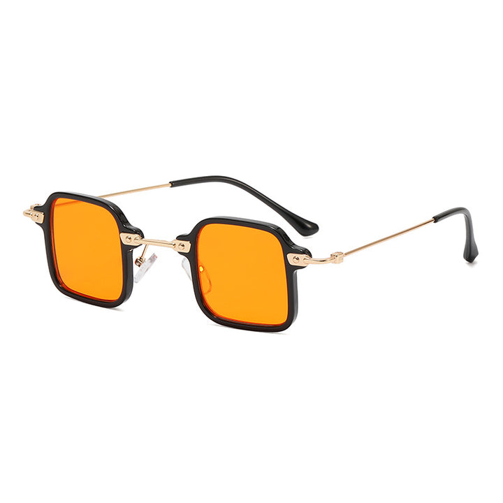 Dame geometrisk solbrille med stilfull metallramme Skanto