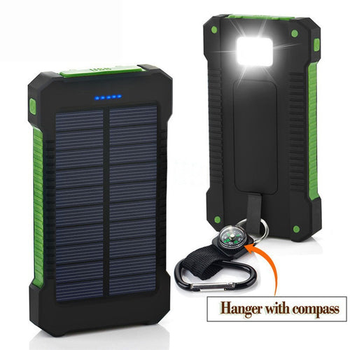 Solcelledrevet powerbank med robust hus og smart ladingsfunksjon Skanto