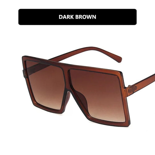 Damer moderne oversized solbrille med transparent ramme og stilige linser Skanto