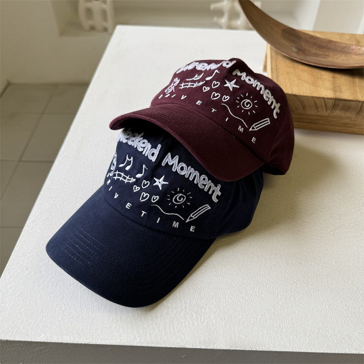 Kvinnens broderte grafiske visircap Skanto