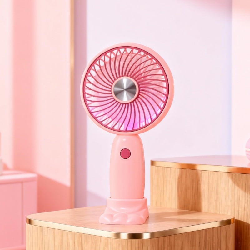 Kvinnenes bærbare håndholdte vifte med LED-funksjon og ergonomisk design Skanto