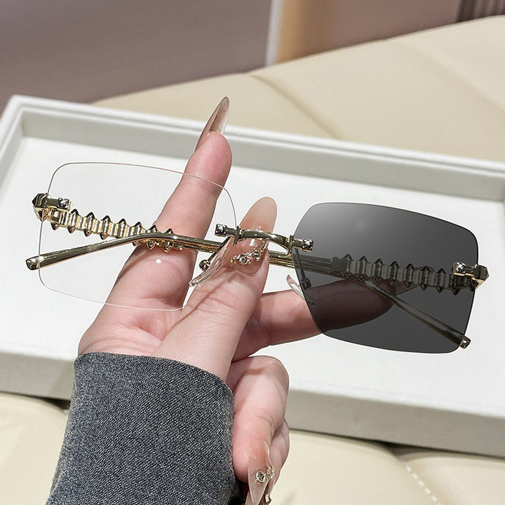 Dame ekstravagant firkantet brille Skanto