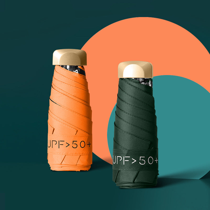 Kvinne UV-beskyttende sammenleggbar paraply med innovativt design Skanto