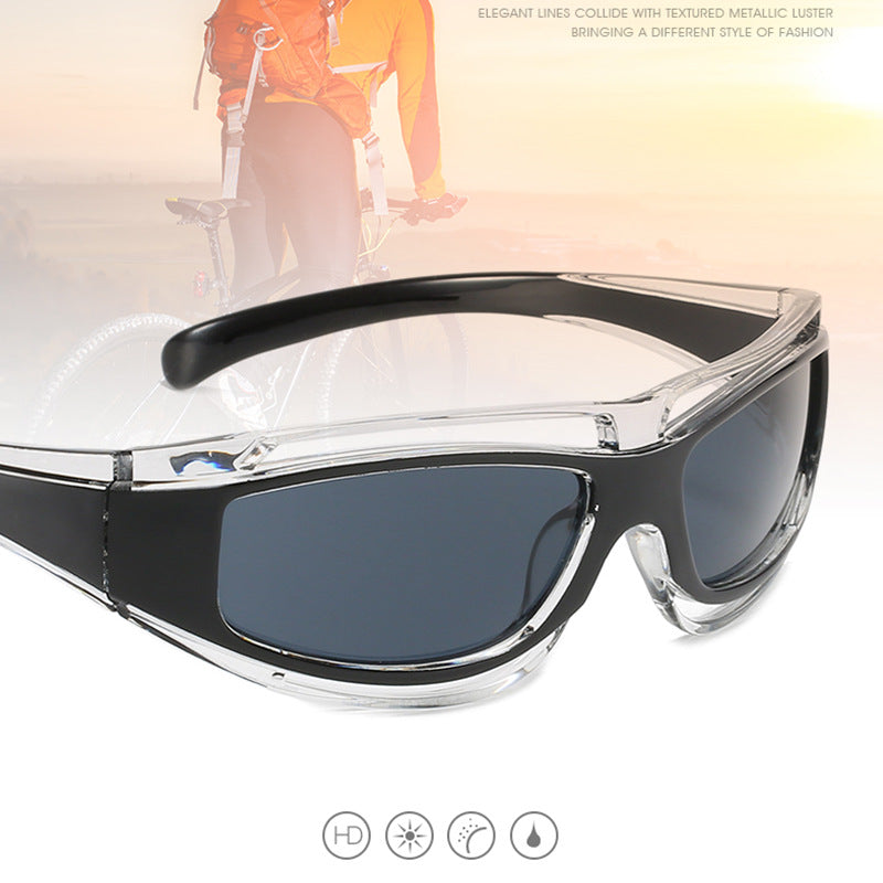 Dame sporty solbriller med aerodynamisk design og polariserte glass Skanto