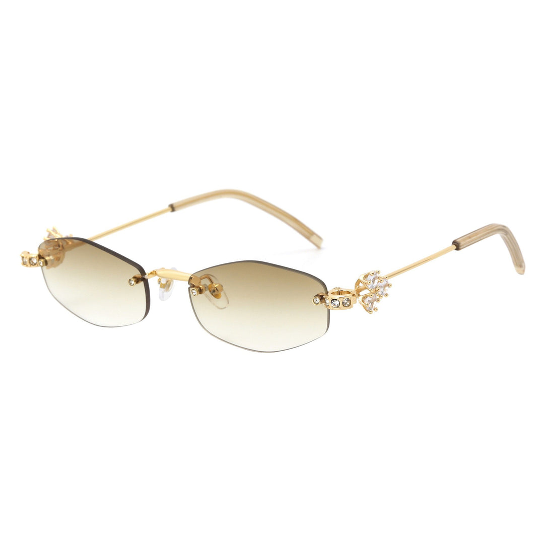 Dame Designer-solbrille med luksuriøse dekorasjoner Skanto
