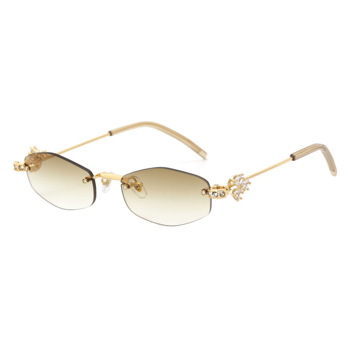 Dame Designer-solbrille med luksuriøse dekorasjoner Skanto